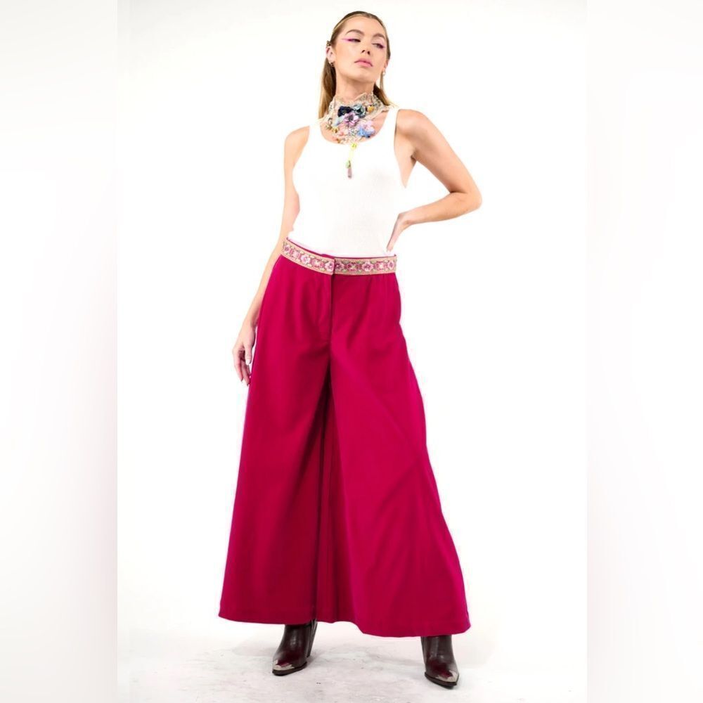 Aratta Josie Fuchsia Wide-Leg Pants
